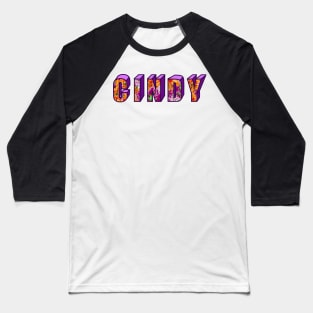 Top 10 best personalised gifts 2022  - Cindy personalised personalized custom name  floral - custom name with lily flower pattern on 3d block letters Baseball T-Shirt
